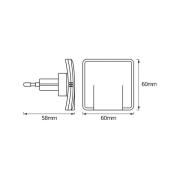 OSRAM LED-pistorasian yövalo LUNETTA SLIM, valkoinen, epäsuora