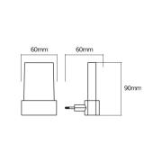 OSRAM LED-pistorasian yövalo LUNETTA SHINE, 3 000 K, valkoinen
