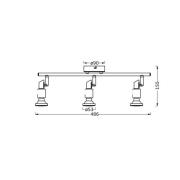 OSRAM kattohdekohevalo, valkoinen, 3-lamppuinen, metalli, GU10-LED 927