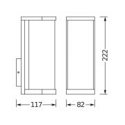 OSRAM ulkoseinälamppu ENDURA CLASSIC TUBULAR, tummanharmaa IP44
