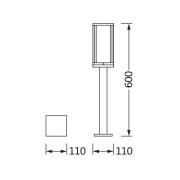 OSRAM ENDURA CLASSIC pylväsvalaisin -polkuvalo, tummanharmaa, 60 cm IP...