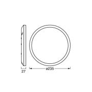 OSRAM LED-kattovalaisin ORBIS ULTRA SLIM, musta, Ø 24 cm himmennettävä