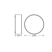 OSRAM kattovalaisin ORBIS PARIS, valkoinen, Ø 30 cm, tekstiili, E27