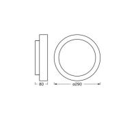 OSRAM kattovalaisin ORBIS MADRID, musta, Ø 29 cm metalli/lasi