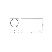 OSRAM ulkoseinälamppu ENDURA CLASSIC SQUARE, musta, ylös/alas