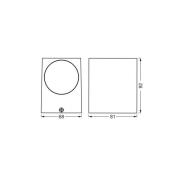 OSRAM ulkoseinälamppu ENDURA CLASSIC SQUARE, valkoinen, alas, IP44