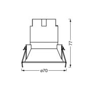 OSRAM LED-upotettava spotti TWIST, valkoinen/musta, 840, Ø 7 cm metall...
