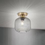 Kattovalaisin Carneval, savuharmaa, Ø 20 cm, lasi, E27