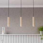 Caminia-riippuvalaisin, hiekanvärinen, pituus 77 cm, teräs, 3-valo.