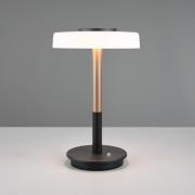 LED-pöytävalaisin Celeste valkoinen/ruskea 35 cm lasi/metalli Touchdim