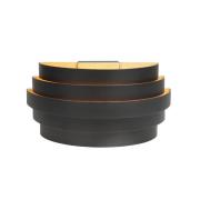 Scudo seinävalaisin, musta, leveys 25 cm, alumiini, G9