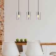 Olly-riippuvalaisin, pituus 63 cm, savunharmaa, lasi, 3-valo.