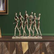 KARE koristeellinen hahmo käsi kädessä, kullanvärinen, korkeus 27 cm