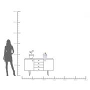 KARE Barfly-maljakko, harmaa, lasi, korkeus 30 cm, suupuhallettu