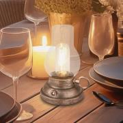 LED-akku-pöytälamppu Brilo unplugged Kanea pronssinen 18 cm