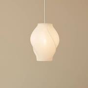 Lucande Tovina-riippuvalaisin, tekstiili, valkoinen, Ø35cm