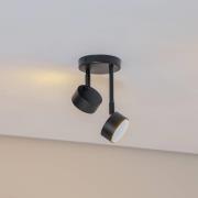 Kattokohdevalo Nemo, 21 cm, 2-lamppuinen, musta, kääntyvä, GX53