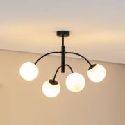 Euluna kattovalaisin Karda, musta, 4-lamppuinen