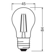OSRAM LED-lamppu Tropfen P45, E27 1 W hehkulankavastus 2 700 K