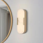 Kylpyhuoneen LED-seinälamppu Opaline, korkeus 35 cm, kullanvärinen