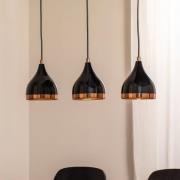 Riippuvalaisin Yildo, pituus 65 cm, musta/kupari, metalli