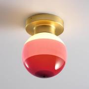 MARSET LED-seinälamppu Dipping Light A2, viininpunainen/messinki