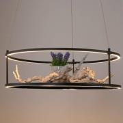 Paul Neuhaus LED-riippuvalaisin Contura, musta, Ø 50 cm