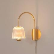 Nuura LED-seinävalaisin Asteea, leveys 16 cm, messinkivärinen/kirkas