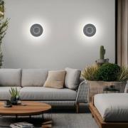 Helestra LED-ulkoseinälamppu BUD 44, ei himmennettävä, harmaa, IP65