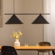 Capital-riippuvalaisin, musta, 2-valo, Ø 46 cm, GX53