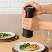 Lucande LED-pippurimylly Pepper, tummanharmaa, akku, IP44