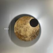 Knikerboker LED-seinävalaisin Pois, kulta, Ø 25 cm, himmennettävä