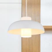 Lowe-riippuvalo, mattavalkoinen, Ø 38 cm, metallia