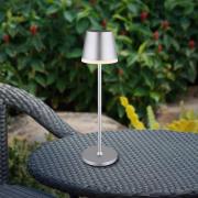 Aurinkokäyttöinen LED-valaisin, metallia, hopeanvärinen, korkeus 41 cm...