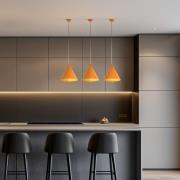 Cono-riippuvalaisin, 1-lamppuinen, Ø 25 cm, oranssi, E27