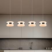 LED-riippuvalaisin Dios, nikkelivärinen, pituus 85 cm, CCT, 4-lamppuin...