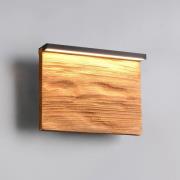 LED-seinävalaisin Kalea, leveys 20 cm, puunvärinen, puu