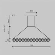 LED-riippuvalaisin AMULET, pituus 110 cm, kullanvärinen, metalli/lasi