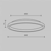 LED-kattovalaisin Orign, Ø 41 cm, musta, metalli/kivi