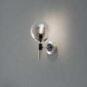 Seinävalaisin Rollo, Ø 15 cm, savuharmaa, lasi/metalli