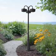 Prios LED-ulkovalaisin Thorus, 204 cm, musta, 3-valo, IP44