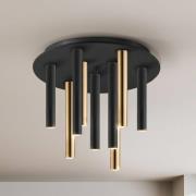 LED-kattovalaisin Varas himmennettävä, 9-lamppuinen, kulta/musta, meta...