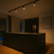 Calex-kiskosetti, 4 GU10-spotti, musta, pituus 2 m, metalli