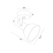 Seinävalaisin Trogir, beige, Ø 11,5 cm, metalli