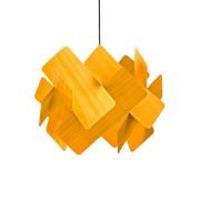 LZF Escape-riippuvalo, keltainen/nikkelivärinen, Ø 30 cm, puu