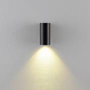 CAN seinävalaisin, musta, 1-lamppuinen, korkeus 13 cm, metalli, GU10