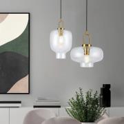 Riippuvalo Oslo, Ø 26 cm, kirkas/kulta, lasi