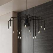 Karman LED-riippuvalaisin BOOM, musta, metalli, Ø 90 cm 22-flg.