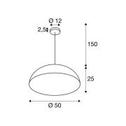 SLV riippuvalo Forchini M, 50 cm, musta/kulta, metalli