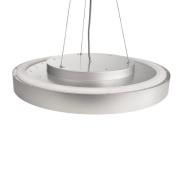 Menkar LED-riippuvalaisin, hopeanvärinen, Ø 60 cm, CCT, ylös/alasvalo